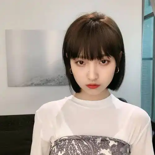 2021流行免打理网红一刀切短发100款