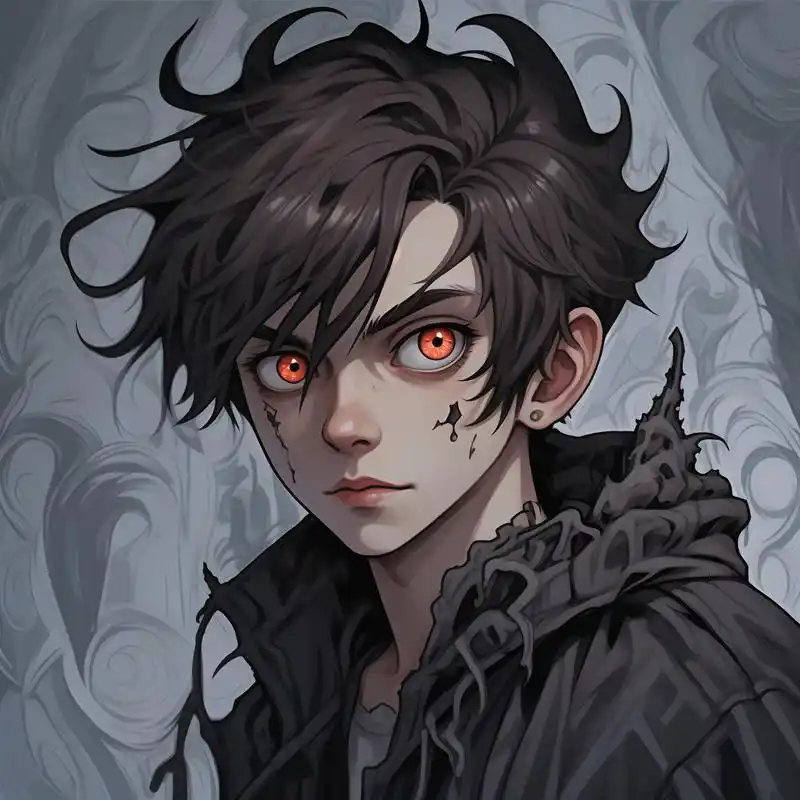 0369♂15暗黑风吸血鬼男生漫画头像94