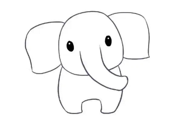 这样画,简不简单你们说了算大象简笔画:可爱的大象大象简笔画画法大象