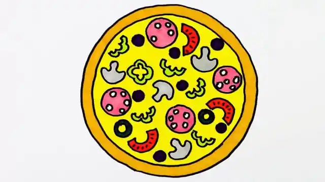 美味的披萨简笔画儿歌