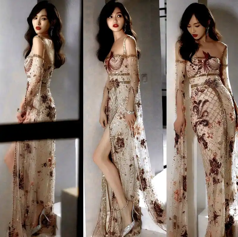 芭莎红毯这一夜,杨颖风情万种,唐嫣靠腿,没来的杨幂成最大赢家