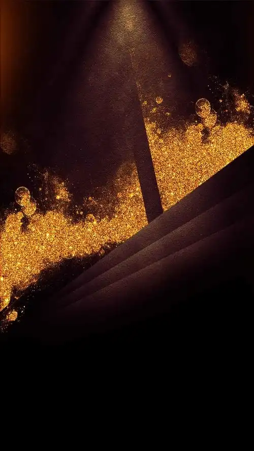 奥斯卡化装舞会黑色金色大气h5背景素材