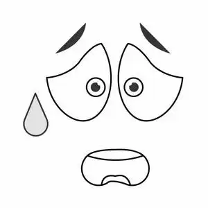 担心的表情符号表情图标插画