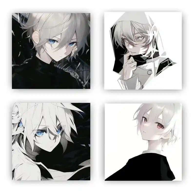 黑白头像 #男头 #超a头像 #动漫男主 #动漫男生头像 - 抖音