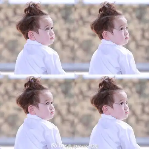 萌娃jackson周嘉诚,帅气不失可爱的男混血(进入专辑:混血萌娃/头像集d