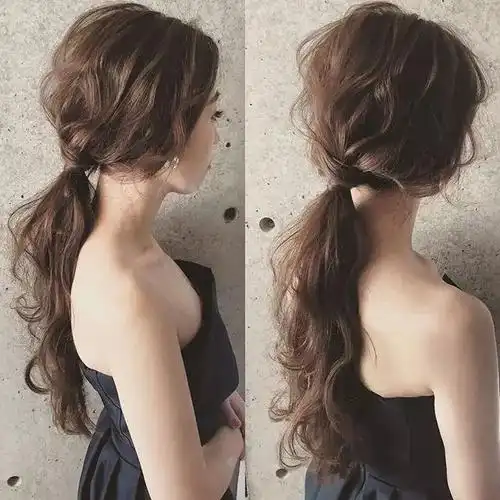 成都化妆学校分享一款慵懒小野猫发型 夏日低马尾扎法