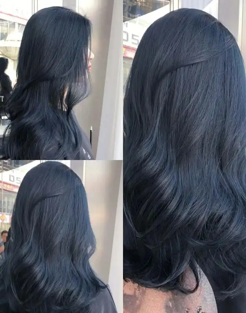 同城美发店推荐 蓝黑色头发看起来特别高级时尚,就是 - 抖音