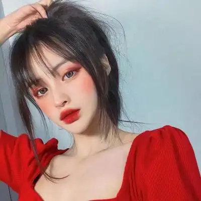 韩范红色系女生头像大全好看 你是我早起第一个想的人