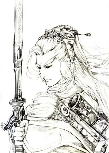 豆瓣上曾经一位人士画的霹雳布袋戏人物头部的线稿,头饰画的也很精致