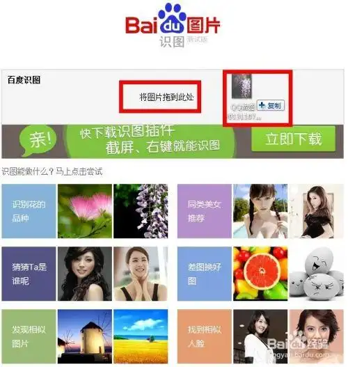 将要识别的图片拖拽上去上传一样可以.然后再按方法一进行.