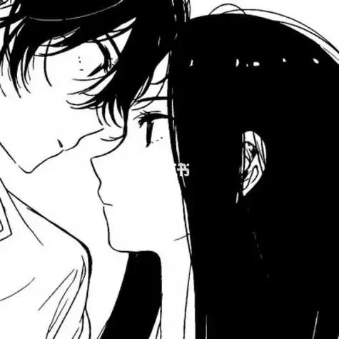 黑白动漫情侣头像