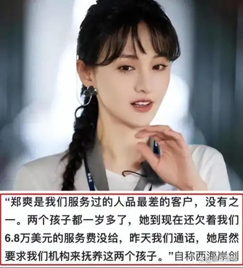 债主从国内追到国外不做明星的郑爽现如今真是连脸皮也不要了