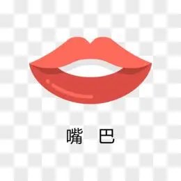 卡通手绘幼儿园五官教学嘴巴素材