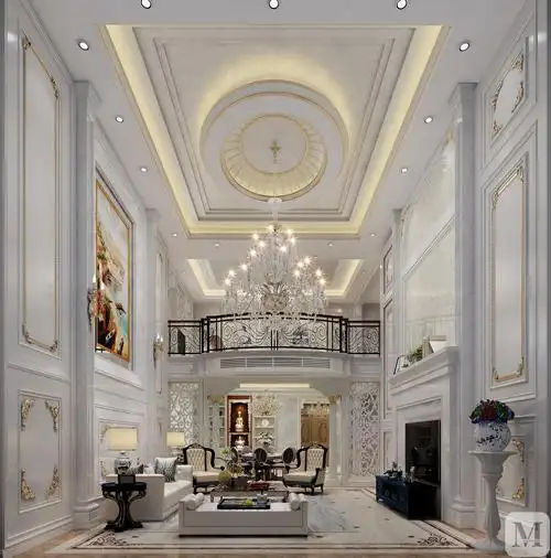 3万780㎡简欧别墅装修绿茵山庄欧式