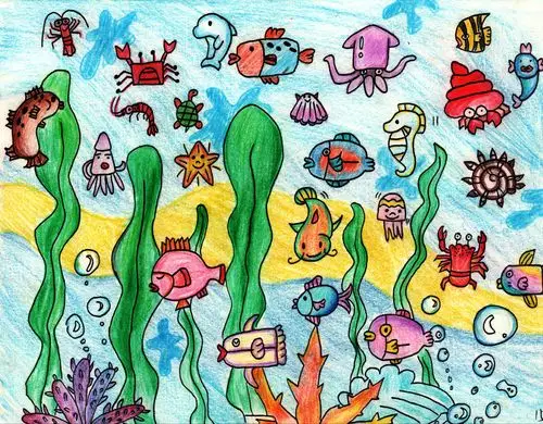 29幅海底世界主题彩铅手绘作品合辑