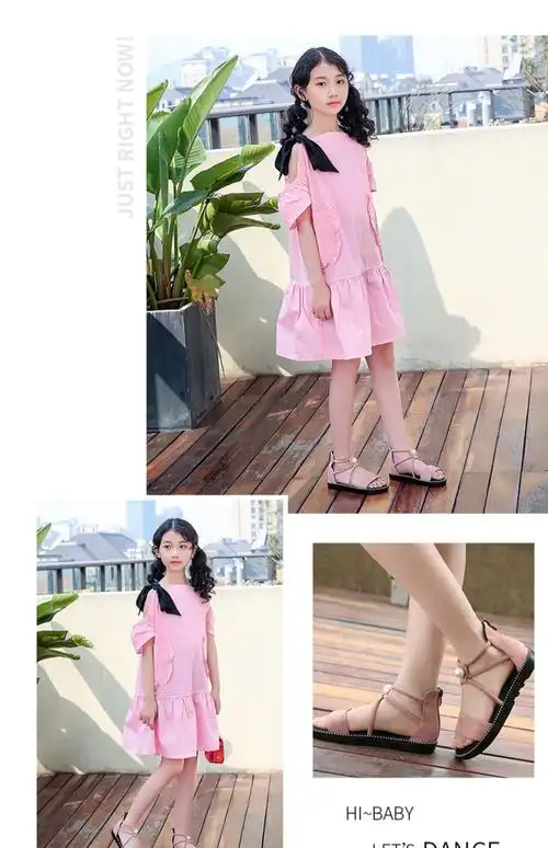 夏季新款时尚小学生公主儿童凉鞋12岁女孩中大童小女孩子夏天穿的网