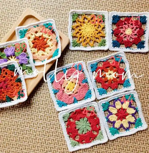 钩针日本花片200片3745附图解