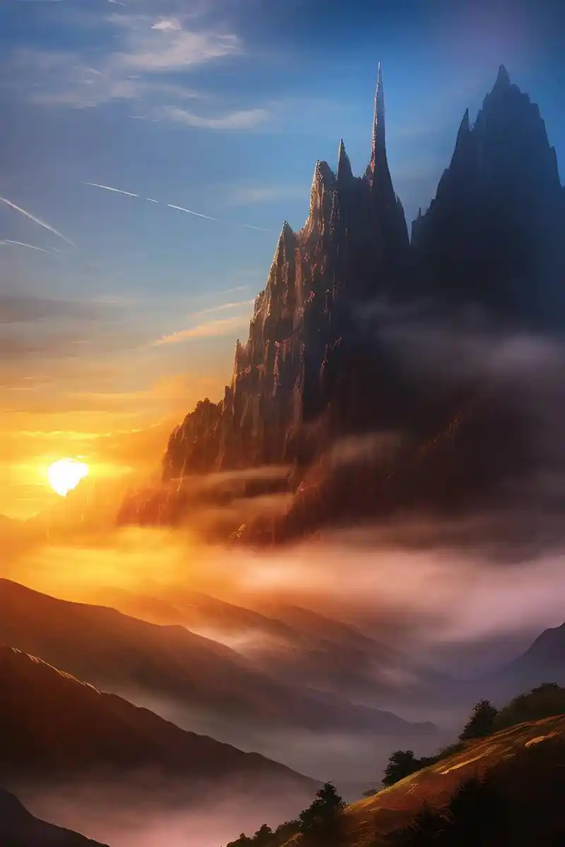 落日余晖,#图文伙伴计划 #壁纸 #唯美意境 #云层上的风景 - 抖音