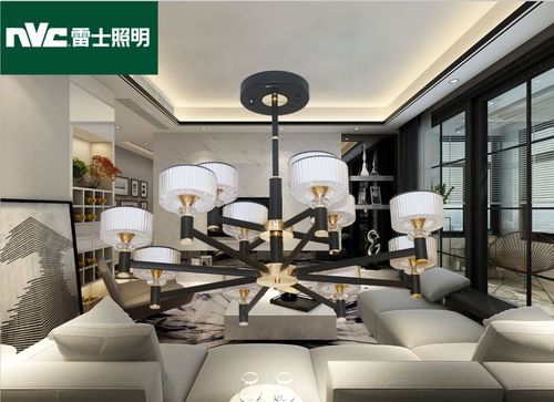 雷士照明现代简约北欧风格客厅餐厅卧室书房致烁客厅吊灯