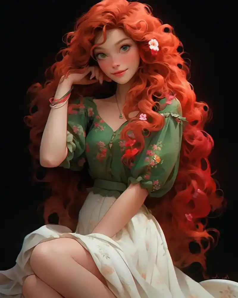 迪士尼公主系列|梅莉达公主#壁纸#迪士尼公主 #迪士尼公主系 - 抖音