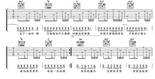 许嵩《多余的解释》吉他谱