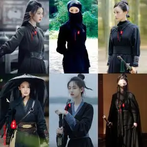 剑客成人小偷衣服古装夜行衣古代男刺客服装黑色蒙面黑衣人19人付款