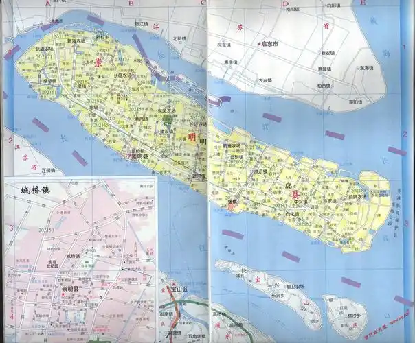 崇明区划交通地图