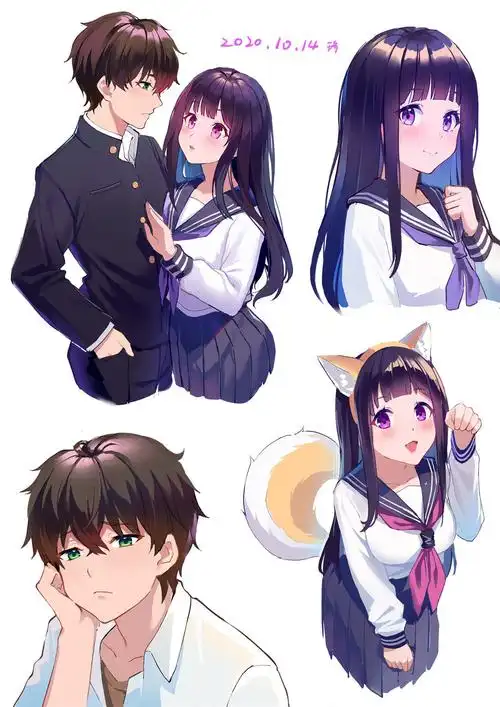 练习-千反田爱瑠折木奉太郎-触站