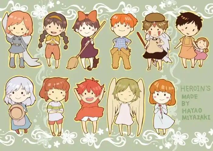 q版 动漫 二次元 壁纸 多人大图 宫崎骏