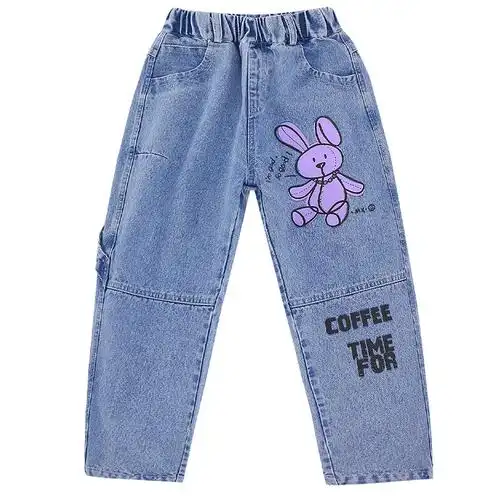 花样童依女童裤子[三种款式裤子]儿童裤子2021春秋季新款女童牛仔裤