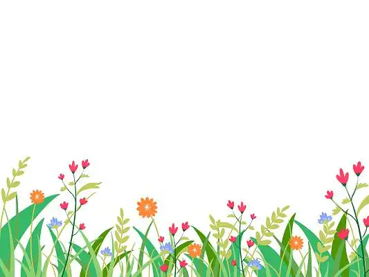 卡通春天花草元素卡通插画春天花草png素材