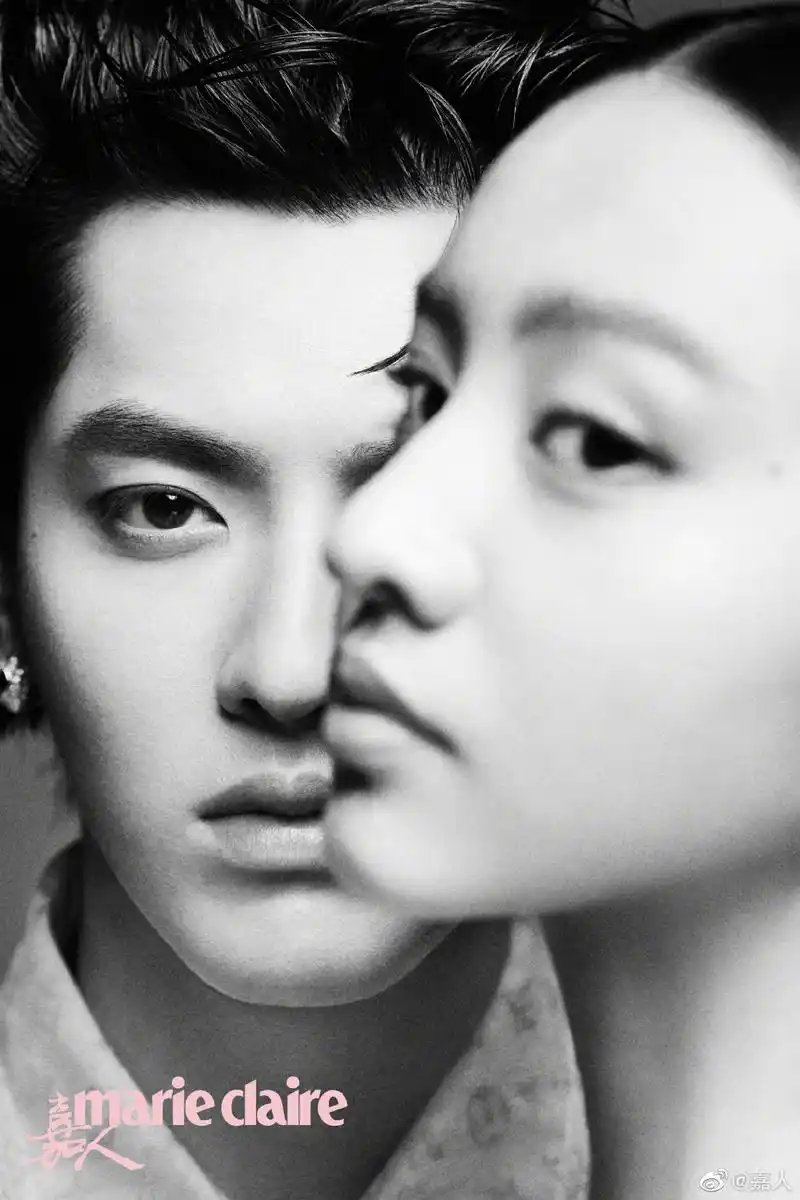 吴亦凡《嘉人》二月刊封面预告 黑白辉映无限故事藏于眼神