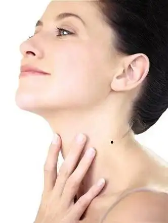 脖子右侧面有痣