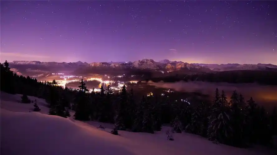 夜景星空唯美高清桌面壁纸