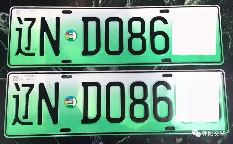 朝阳第一副新能源汽车专用号牌正式亮相