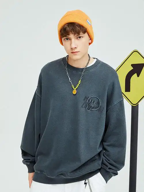 lilbetter卫衣男潮牌街头衣服圆领长袖套头衫卫衣男装