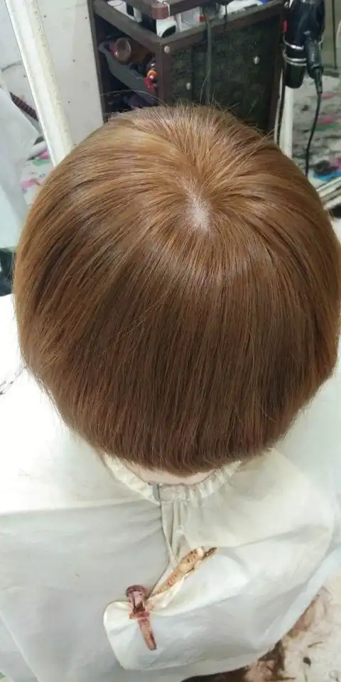 多段发一步到位染亚麻色,不同的底色这样染,绝对无色差