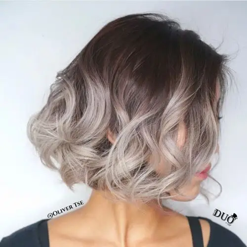 白金短发渐变系列90 短发也可以用颜色塑造不同层次 #网红发色_发型