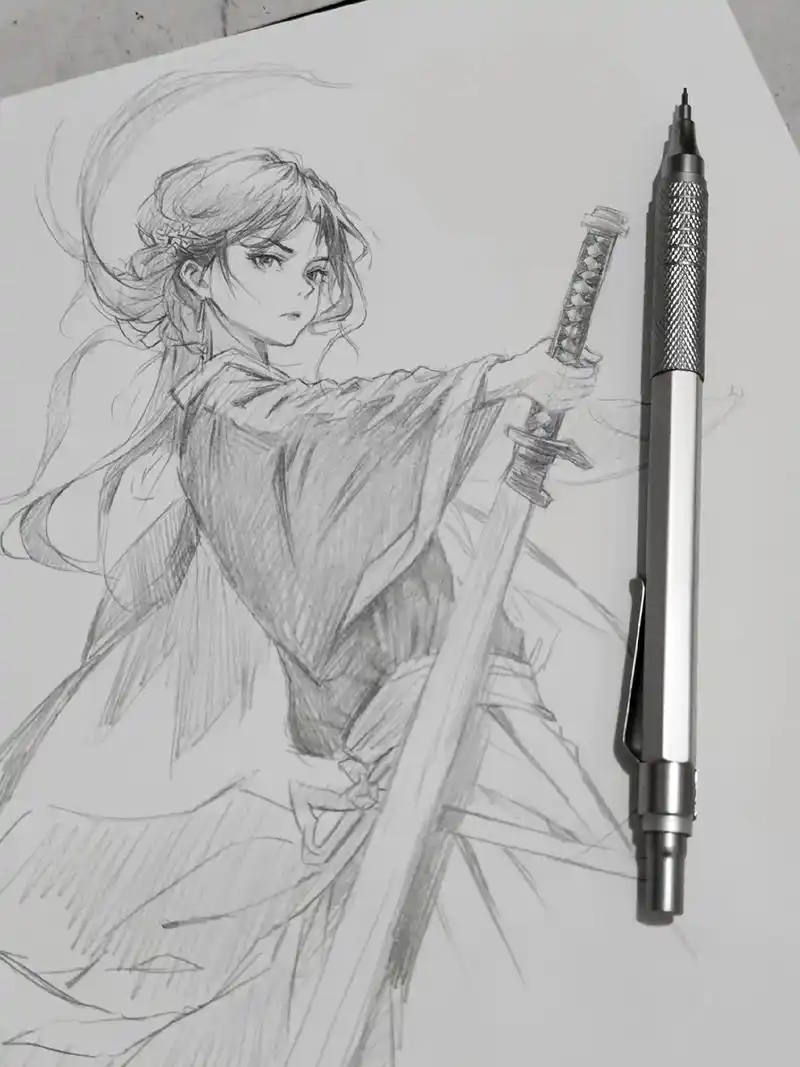 步骤来咯#铅笔画 #古风 - 抖音