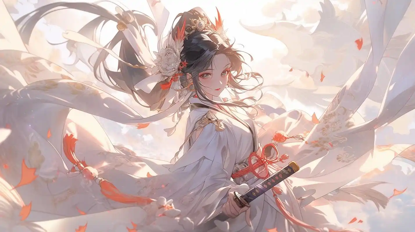 电脑壁纸# #二次元美图# #美女# #二次元# #古风美女# 一人一剑,男行