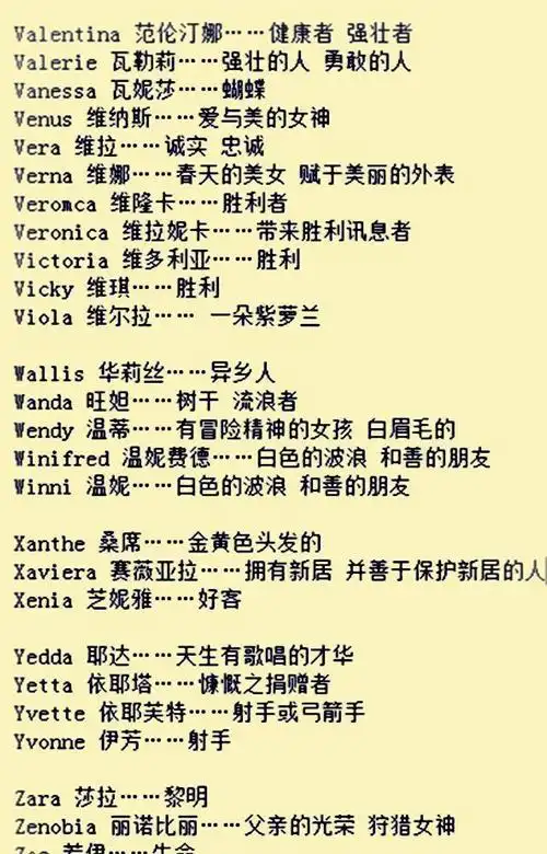 好听的英语名字:有哪些好听又特别的英文名字啊?