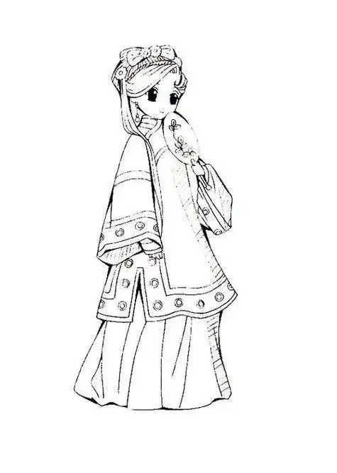 简笔画头像q版女生长发动漫人物超简笔画q版未收录 简笔画可爱动漫q版