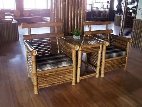 去青圆竹家具 圆竹沙发 碳化竹家具