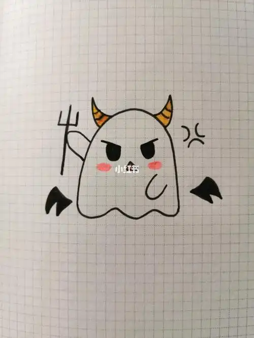小恶魔简笔画可爱带翅膀