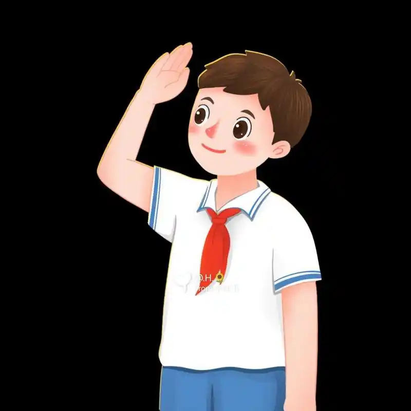 一波少先队员敬礼,庆祝活动人物的素材分享给大家!
