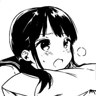 女生伤感卡通头像黑白,手绘二次元的-黑白头像