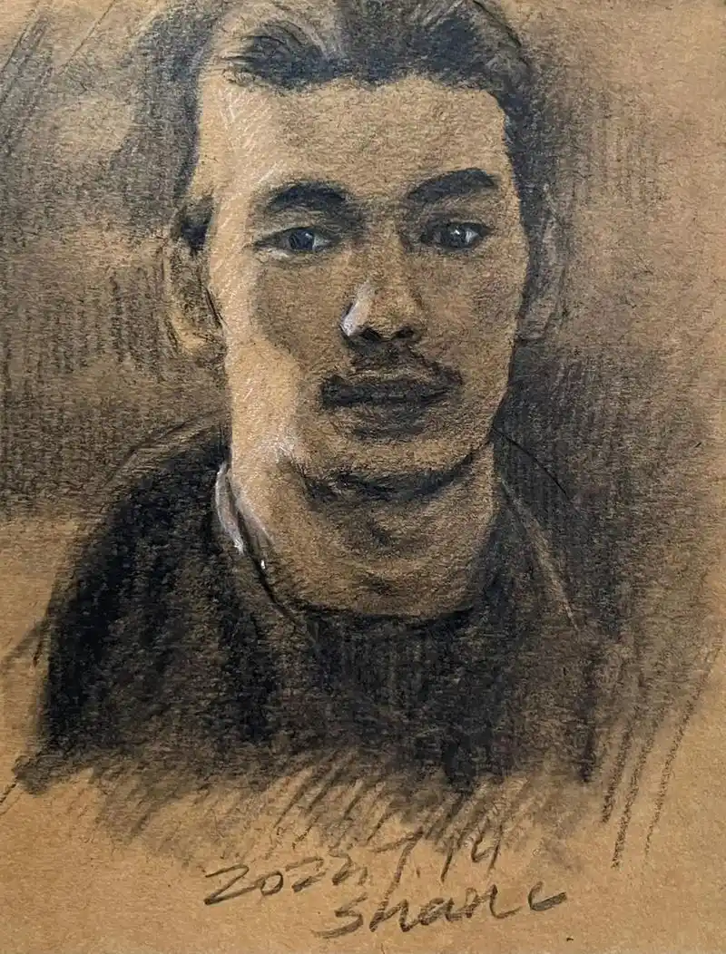 静下来的方式 #画画 #素描头像 #每日一画 #金城武 - 抖音