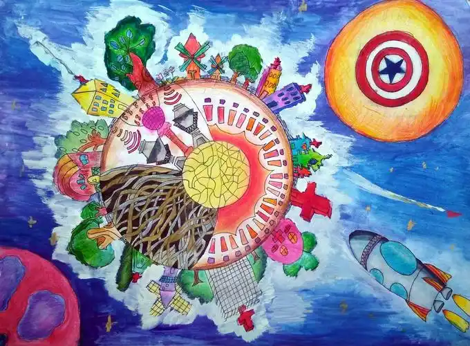 彩贝美术培训2018年度全国科幻画大赛获奖作品展