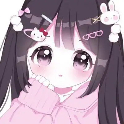 软锦.可爱二次元卡哇伊手绘q版卡通粉女头