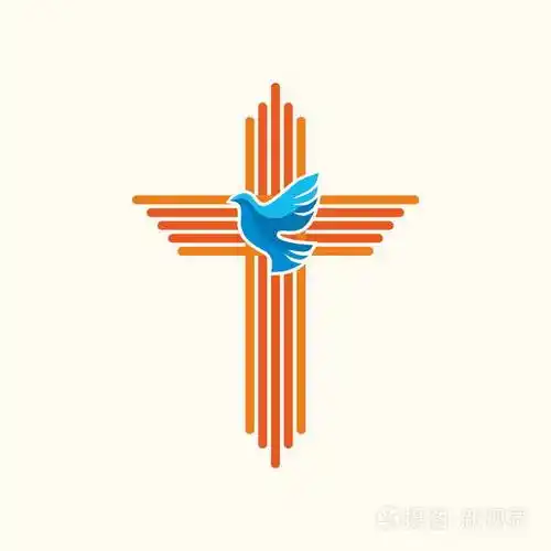 教堂标志.耶稣基督的十字架是死亡和战胜罪的象征.